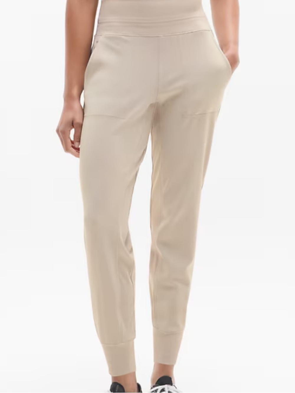 Athleta Women's High-Waist Jogger Pants - Beige